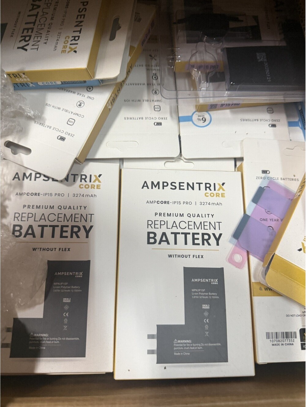 Lot AmpSentrix iPhone Replacement Batteries Mixed Models Bulk Lot Repair Shop